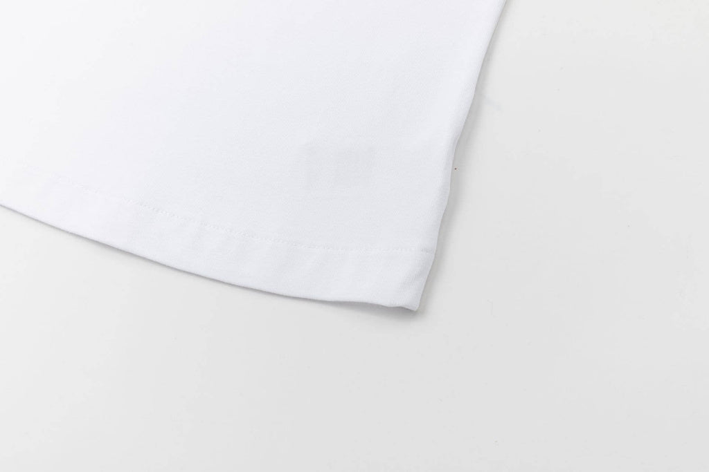 Wit basic T-shirt met volantmouwen