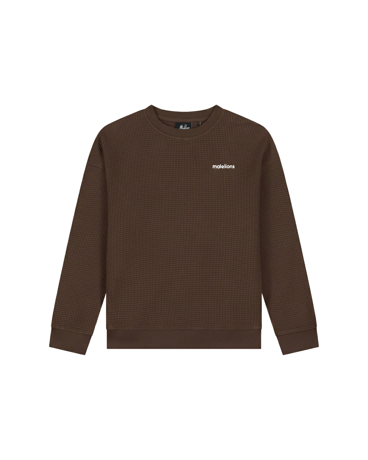 Malelions Relaxed Basic Waffle Sweater