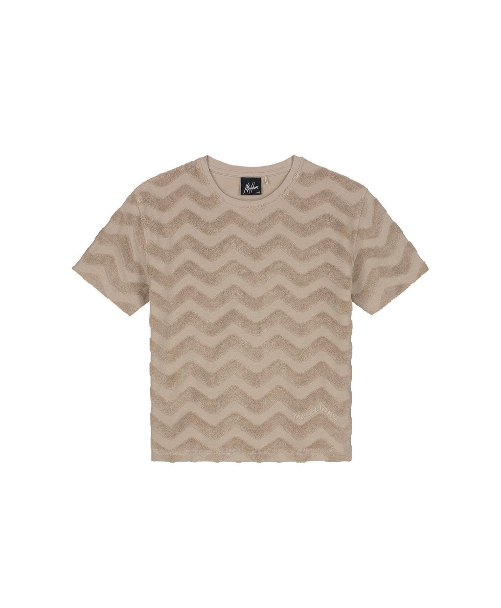 Malelions Jacquard Wavy Towelling T-Shirt