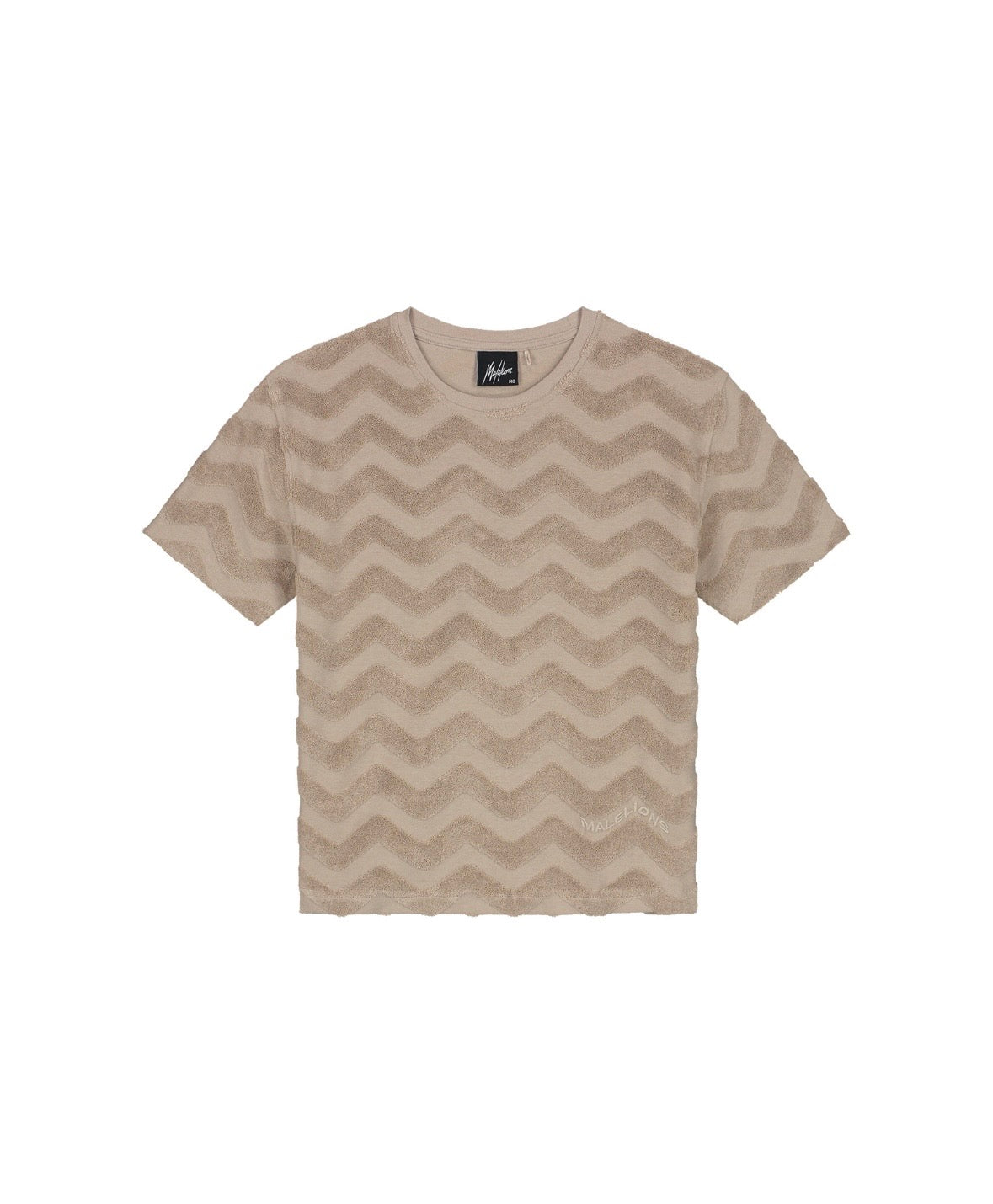 Malelions Jacquard Wavy Towelling T-Shirt