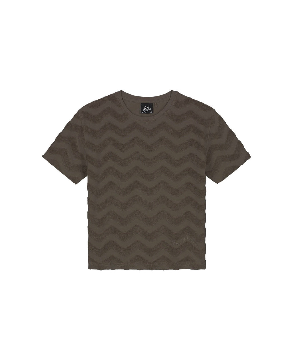 Malelions Jacquard Wavy Towelling T-Shirt