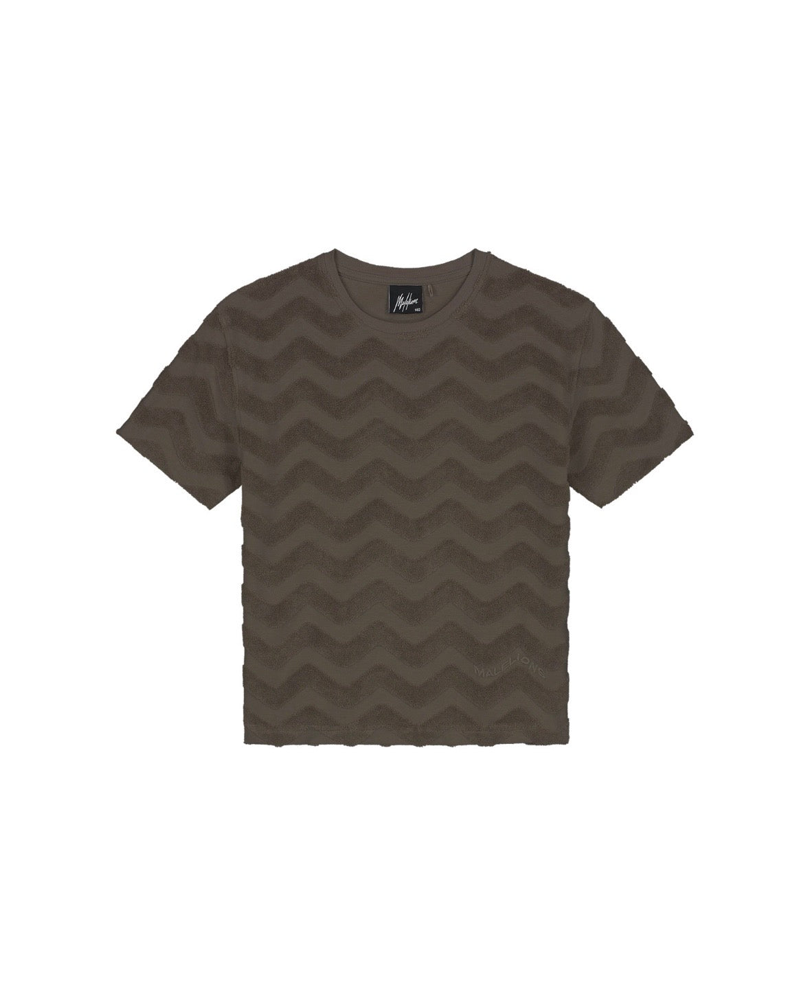 Malelions Jacquard Wavy Towelling T-Shirt