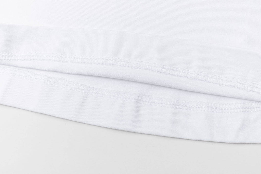 Wit basic T-shirt met volantmouwen